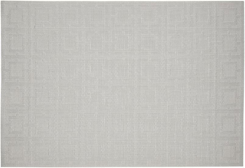 Set of 2 Squares Vinyl Placemat 13" x 19" Wipes Clean Silver