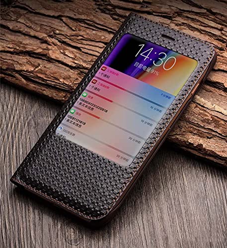 Étui en cuir véritable iPhone SE 2022 marron chic clapet folio - 5