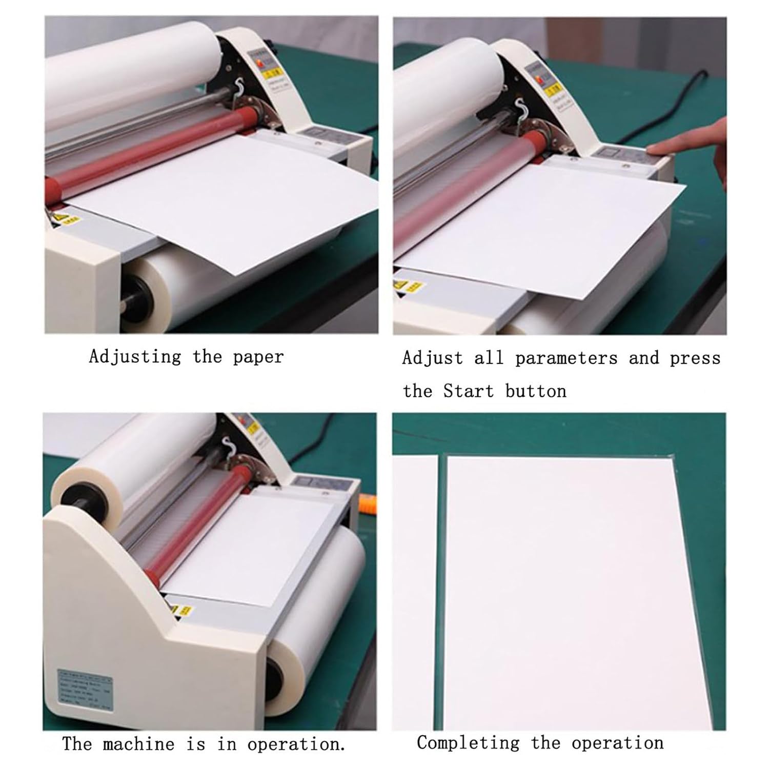 Laminatore caldo del rotolo freddo, macchina di laminazione elettronica singolo & doppio lato 350mm controllo di temperatura dell'esposizione digitale, per l'ufficio