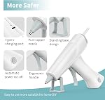 Cordless Hot Glue Gun Kit, Mini Glue Gun with 27pcs Hot Glue Sticks, Silicone Pad, Finger Protectors, Smart Power-Off Hot Melt Glue Gun for Crafting, DIY Arts, Home Repairs