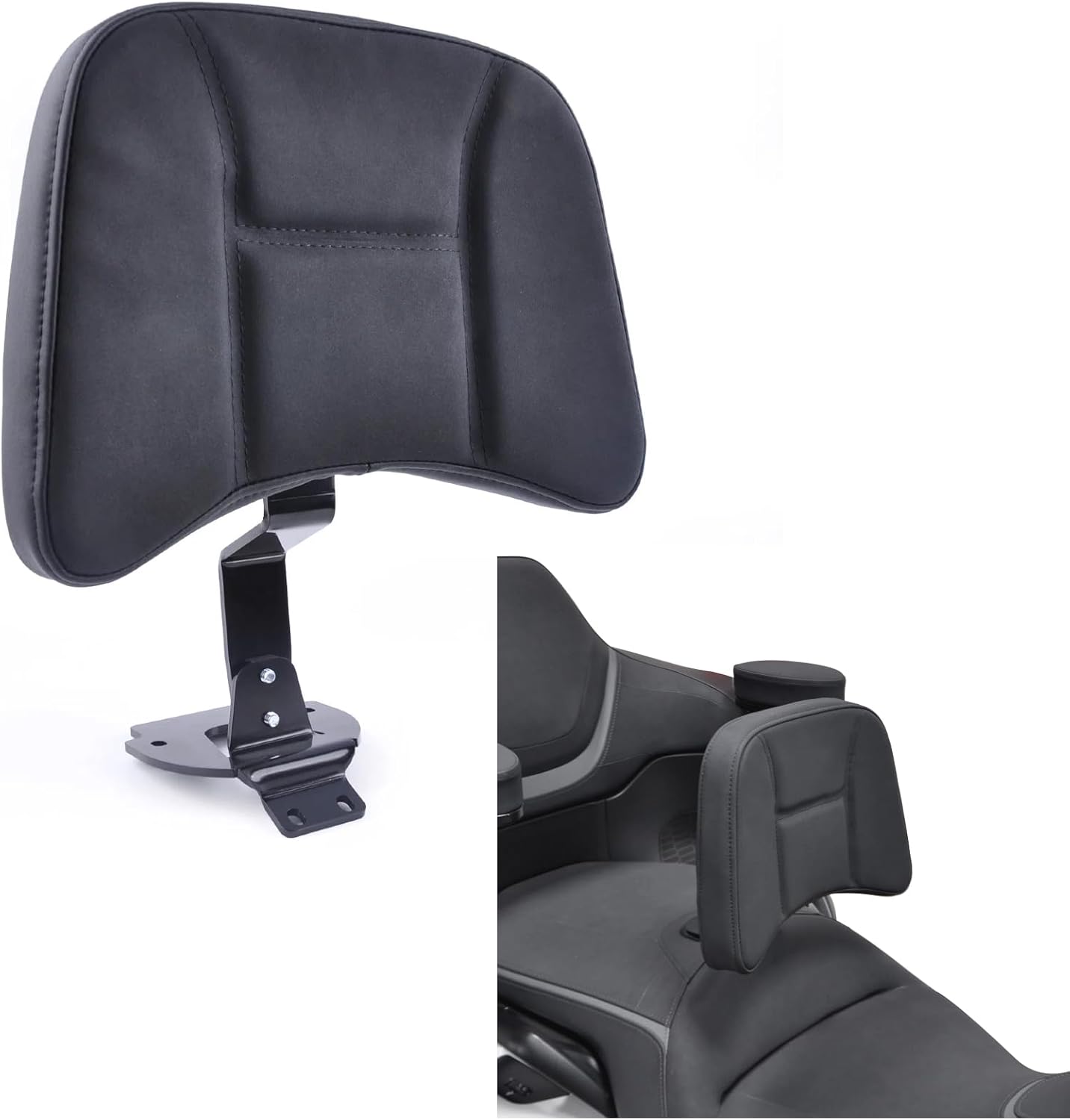 Panical Quick Release Sissy Bar Rider Driver Big Backrest Back Support Pad 2021-2026 Matte Texture For Honda Goldwing GL1800 F6B (Quick Release)