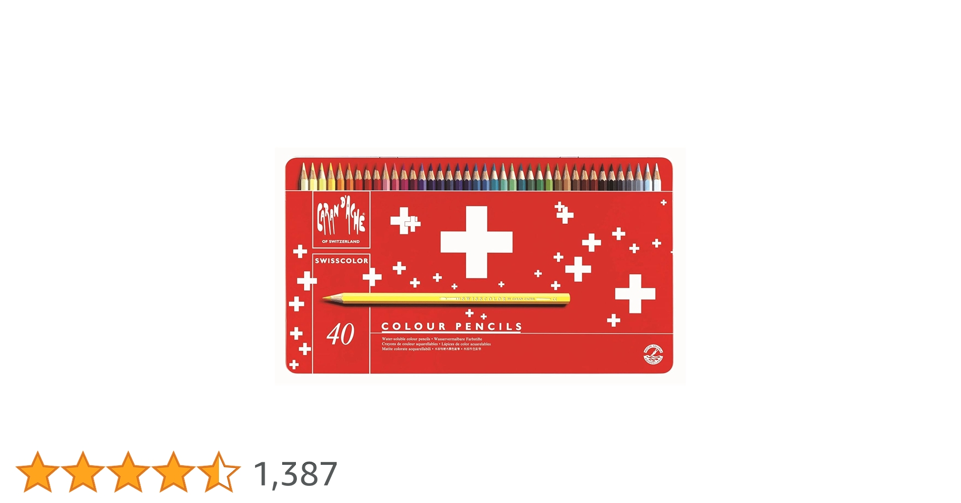カランダッシュ 色鉛筆　40色（缶入） Amazon | カランダッシュ 1285-740 スイスカラー水溶性色鉛筆 40
