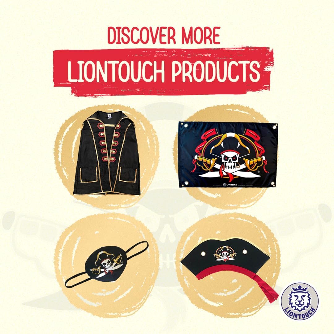 Liontouch - Captain Cross Pirate Foam Rapier for Kids - Age 3-8 Years | Classic Skull Design Inspired By Caribbean Pirates | Foam Sword For Treasure Hunts, Role Play & Costume Adventures
