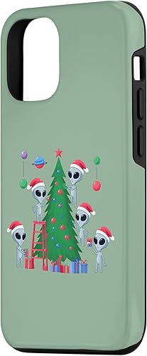 Miniatura 2 de iPhone 1212 Pro Aliens Decorating a Christmas Tree - Alien Christmas Tree Case