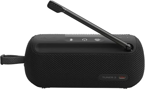 JBL Tuner 3 Portable DAB/DAB+/FM Bluetooth Radio with 6 Presets, Up to 15H Playtime, IP68 Waterproof & Dustproof, Auracast Multi-Speaker Connection, Compatible with JBL Portable App, Black - 4