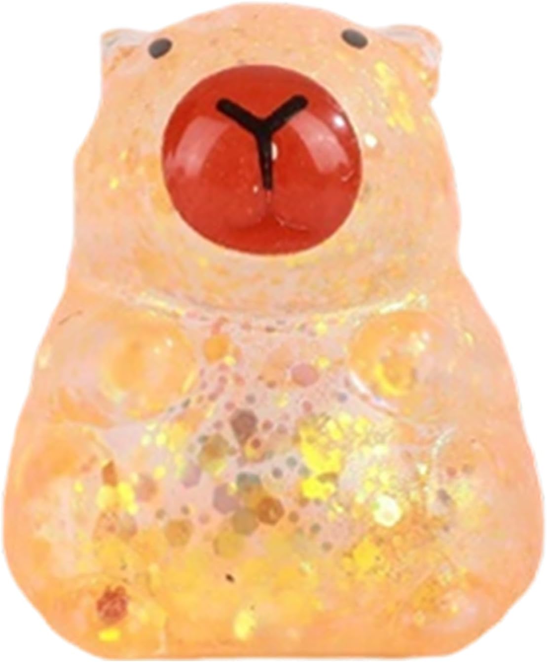 Capibara Squeezable Toy - Colorful Stress Balls and Capibara Ca-rine | Soft and Soft Portable Pet Toys for Children, Teens and Adults (Orange)