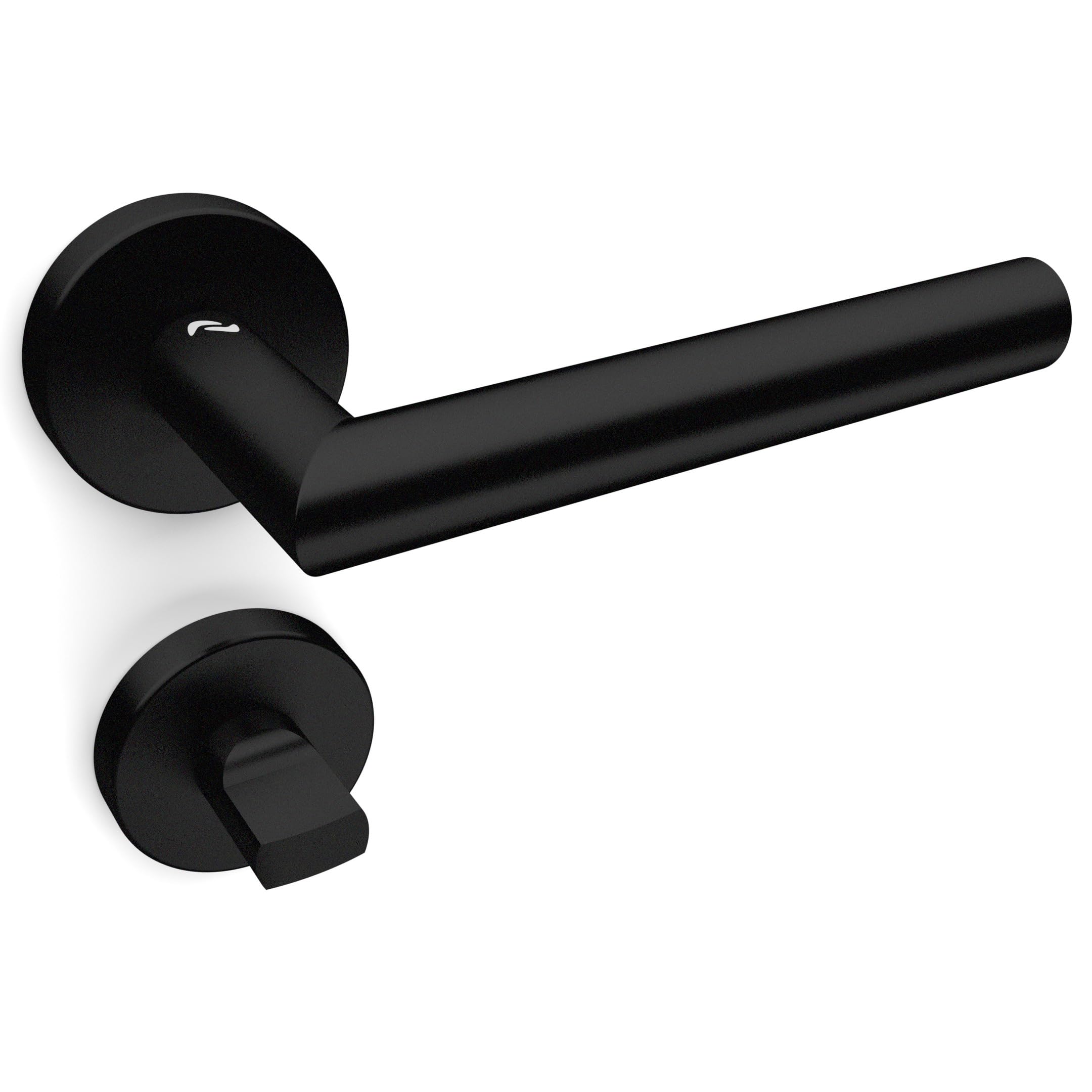 Sempro Türgriff für Innentüren LIVIA-R2 Drückergarnitur aus Edelstahl Schwarz matt Türklinken für Zimmertüren WC Badezimmer