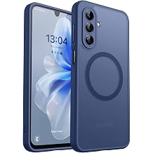 CANSHN Designed for Samsung Galaxy A17-5G Case [Full Camera Protection] [Compatible with Magsafe] Translucent Matte Back Protective Phone Cover, Deep Blue