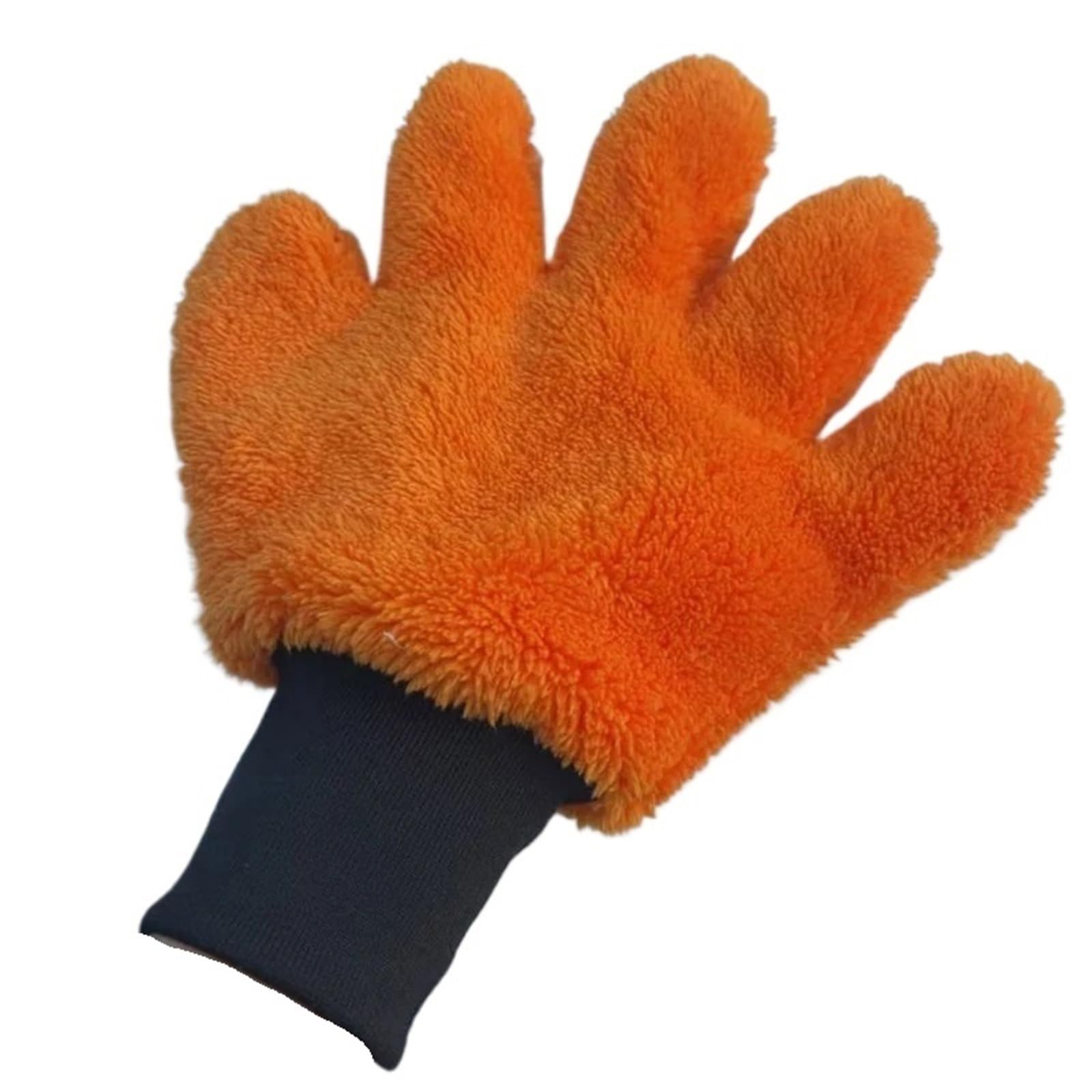 PawUniscript 2pcs Double Sided Plush Car Wash Gloves - Thickened Five Finger Scrubbing Mitt for Effective and Safe Cleaning(Color 3)