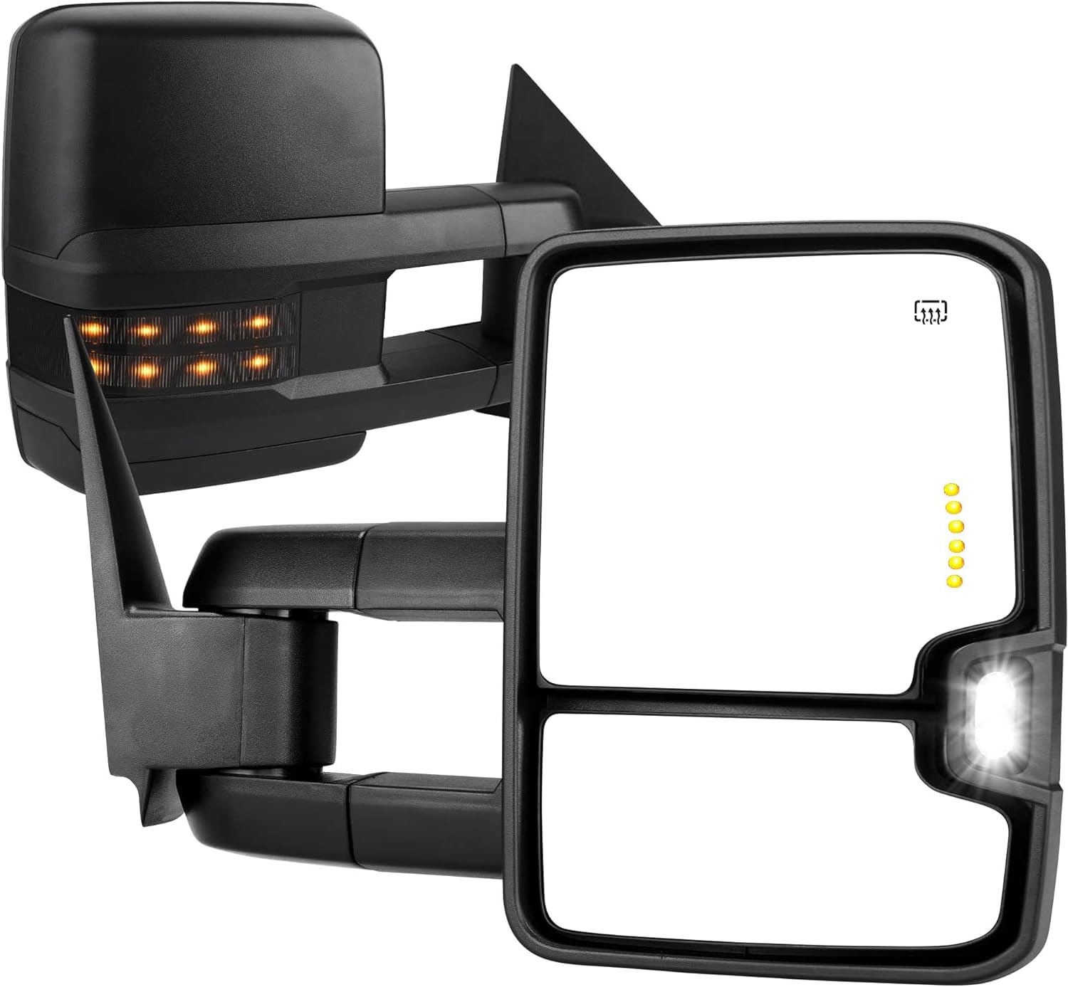 AUTOSAVER88 Towing Mirrors for Chevy Silverado Sierra 1999-2002 Black