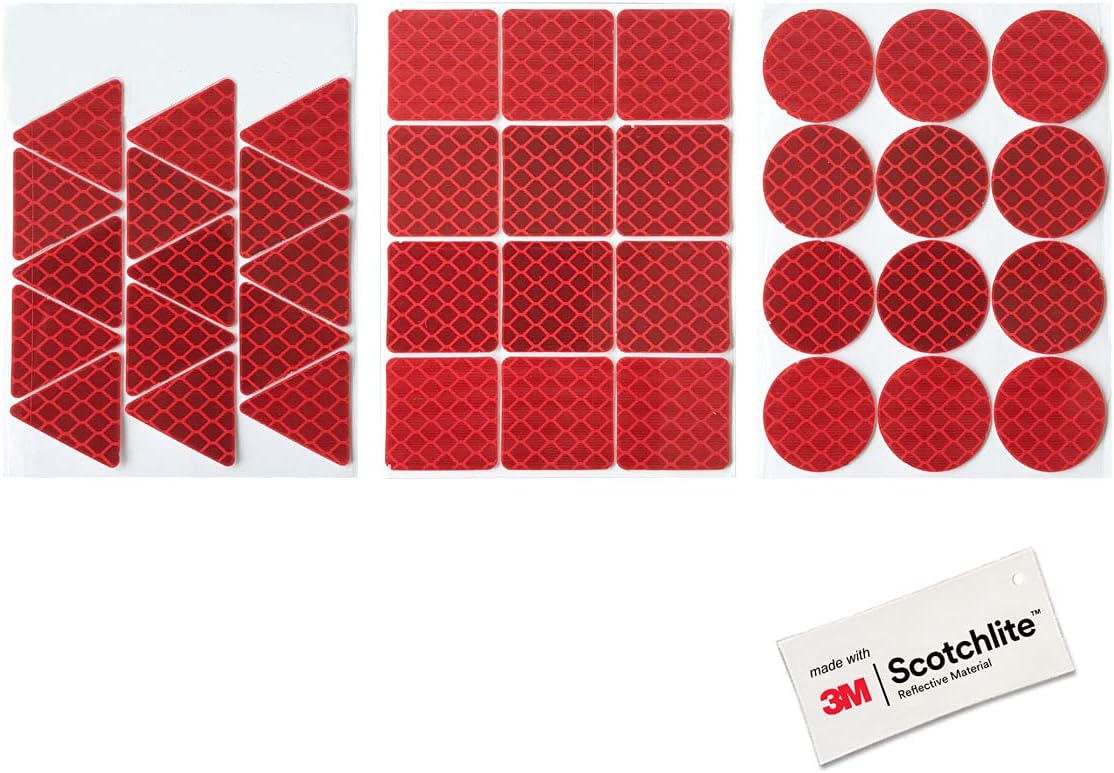 Salzmann Diamond Grade Hi-Vis Reflective Stickers | Waterproof All-Weather Outdoor Safety Sticker Decals | Yellow, Orange, Red or White | Made with 3M Reflective Material