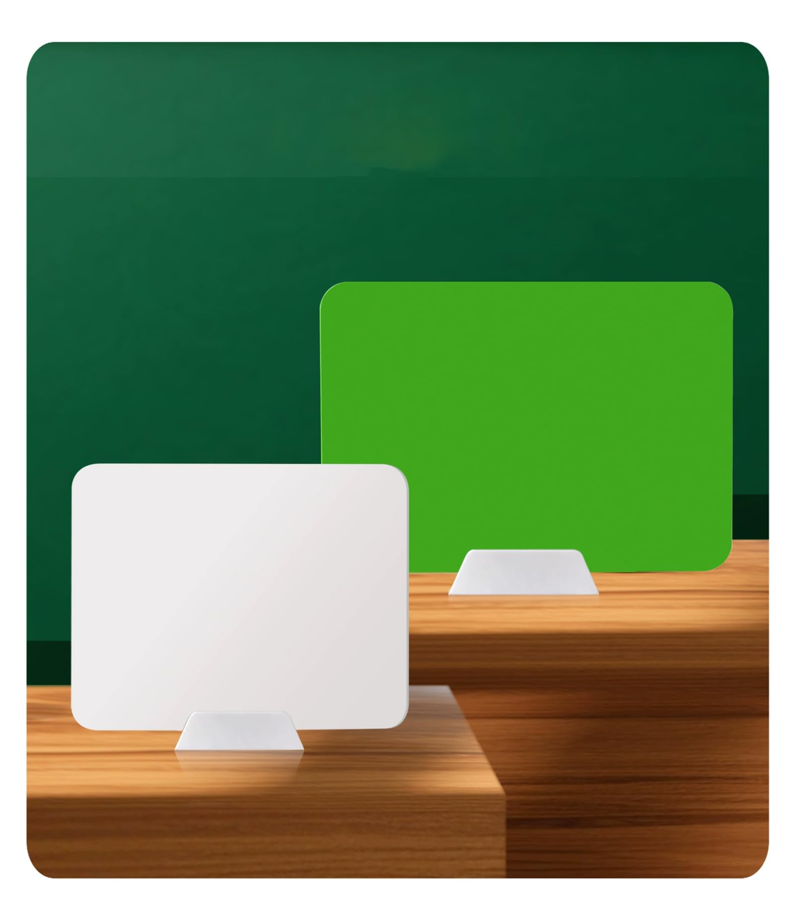 Divisor de Escritorio Verde 50x50cm Tablero de Paión de Privacidad para Oficina Escuela y Hogar Panel de Separación de Estación de Trabajo.