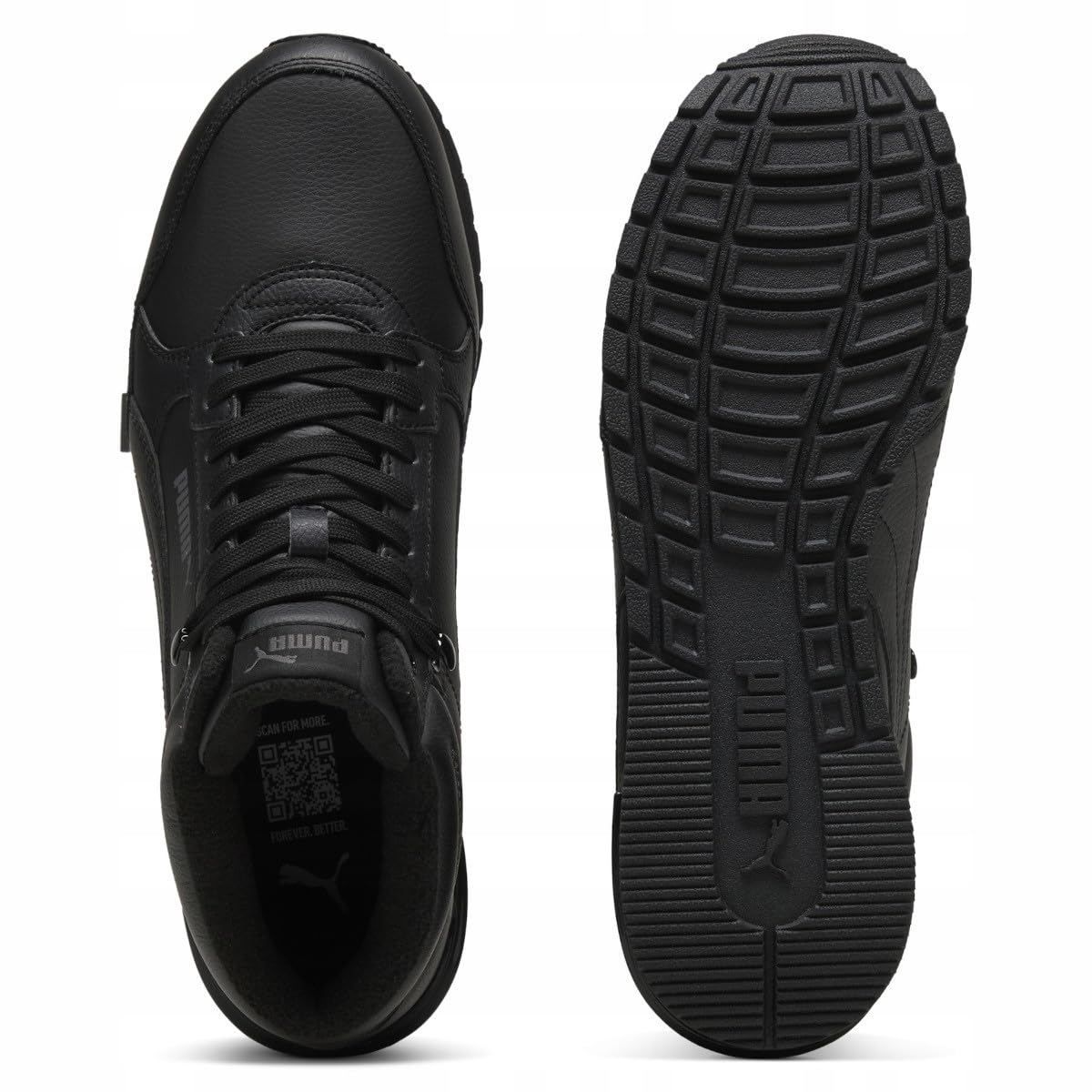 PUMA ST Runner V4 Mid (40289301) męskie buty sportowe, wysoki krój, czarne, wygodne, funkcjonalne, sznurowane, na jesień/zimę, wygodne, stylowe, na każdy dzień