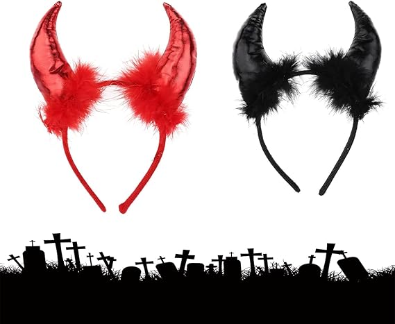 Cerchietto Halloween Diavolo Con Corna E Occhiali - Accessorio Per Feste, Carnevale E Costumi - Foto 9