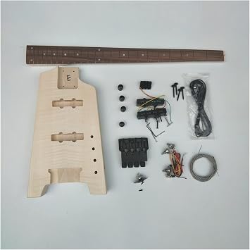 41" Semi Finish Headless Electric Bass Guitar Mahogany Body with All Hardware Electric Guitar Building Kit