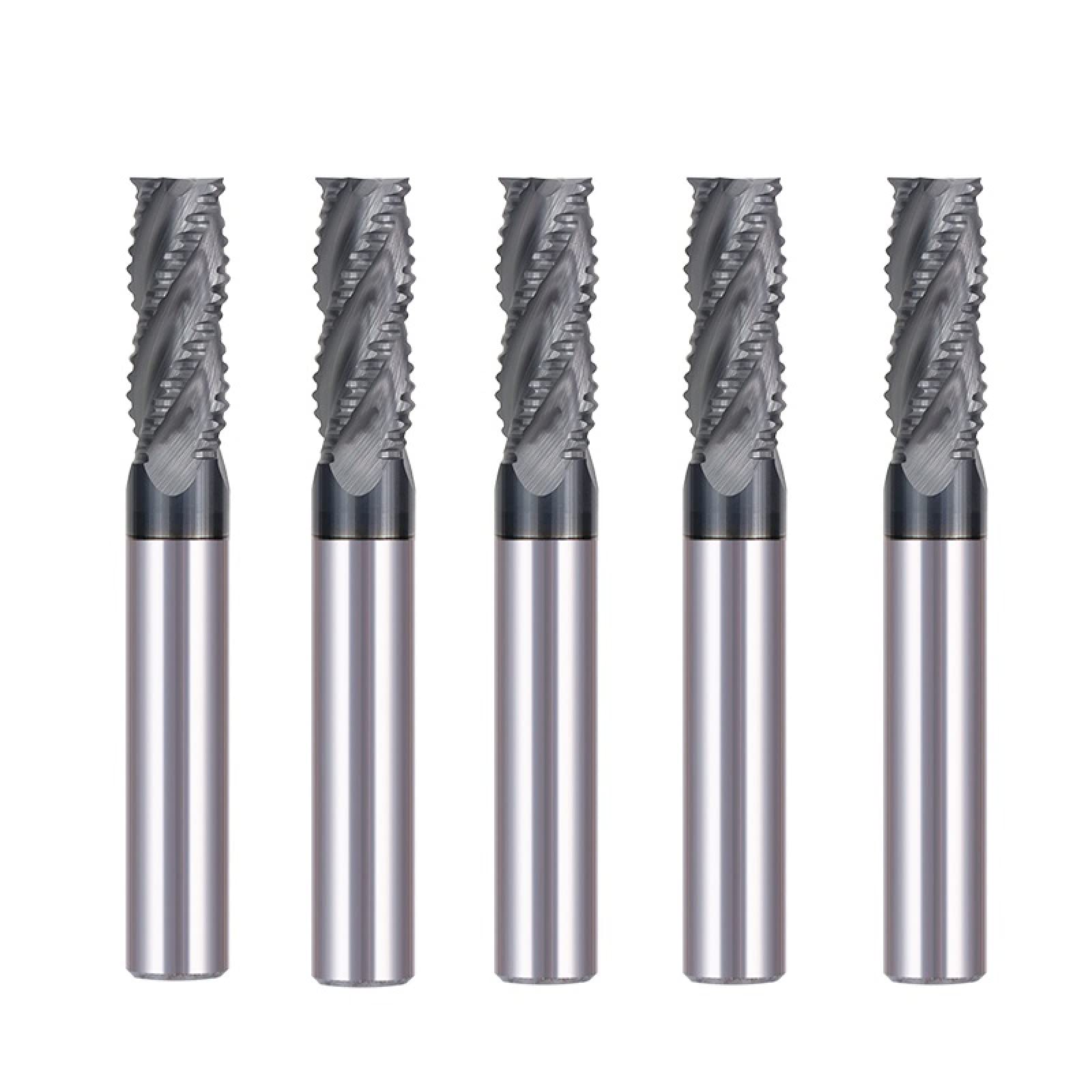 Bohrer 4 Flöten Schruppfräser HRC55 Hartmetallfräser für Metallfräser CNC-Maschinenfräser,12xD12x30x75L