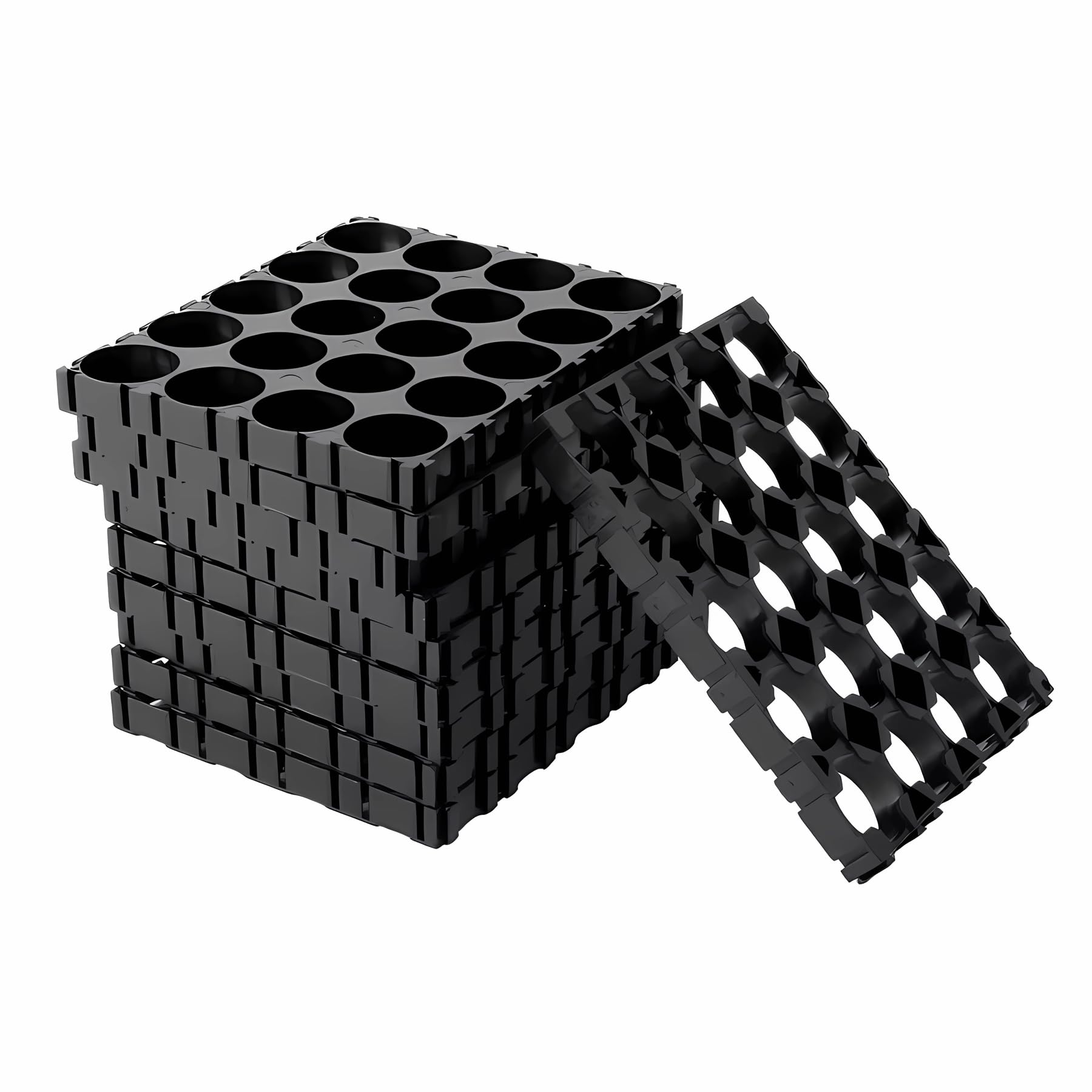 18650 Lithium Batteries Holder, 10pcs 4x5 Plastic Li-ion Battery Pack Bracket Safety Spacer Radiating Shell Storage Bracket, Cylindrical Cell Battery Stand Cell Spacer for DIY Fixed Batteries