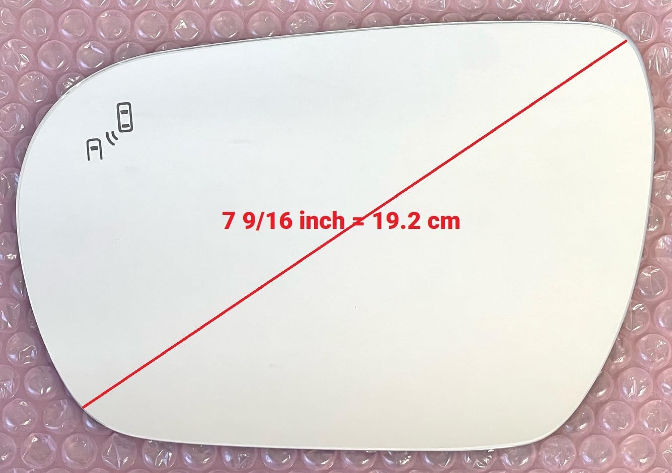 Replacement Blind Spot Mirror Glass with Full Size Adhesive for 2013-2018 Hyundai Santa Fe SPORT Driver Side View Left LH