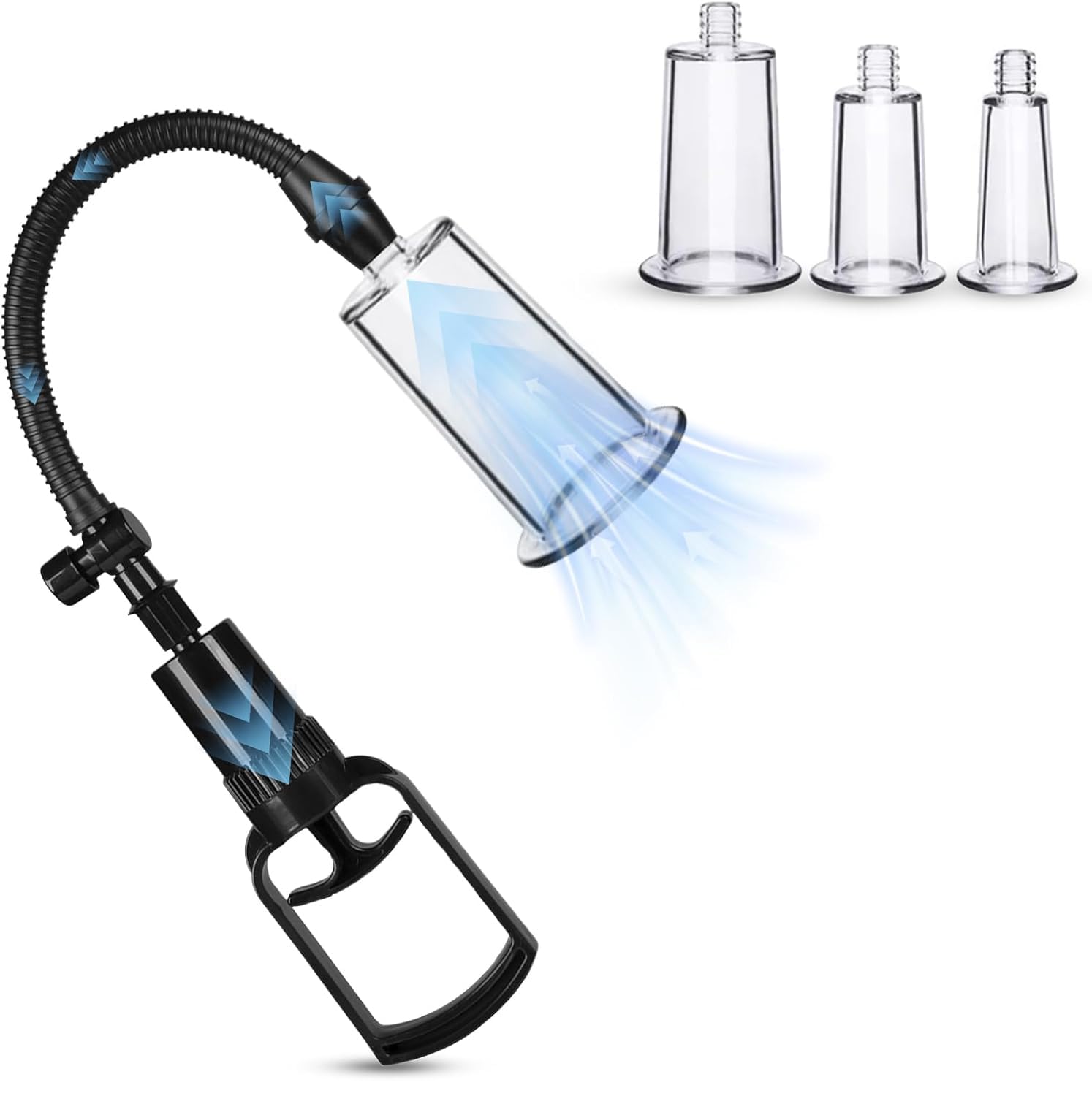 Ventouse de mamelon extra forte 3pcs avec Extracteur d'air manuel, Tétons Stimulation sex toys Pour Femme Couple, sex toys Pour Femme Couple
