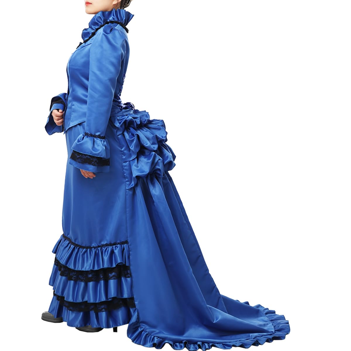 COSDREAMER Women Victorian Bustle Dress Renaissance Bustle Ball Gown