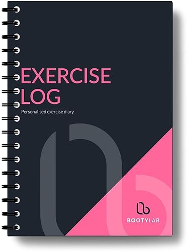 Diario de fitness y libro de registro de entrenamiento, planificador diario de ejercicios prémium (rosa)