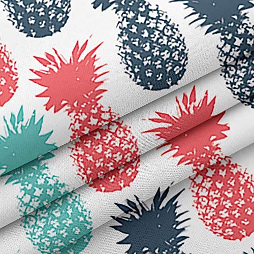 Daesar Bedroom Curtains 2 Panel Sets, Curtains Living Room Pineapples Window Curtains Red Blue Polyester Curtain 54X108 Inch #TOP3