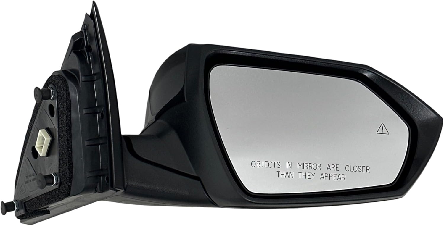 Spieg Passenger Side Mirror for 2021-2023 Hyundai Elantra with BSM Blind Spot Monitoring Power Adj Non-Heated Black 5 Pins Right HY1321283