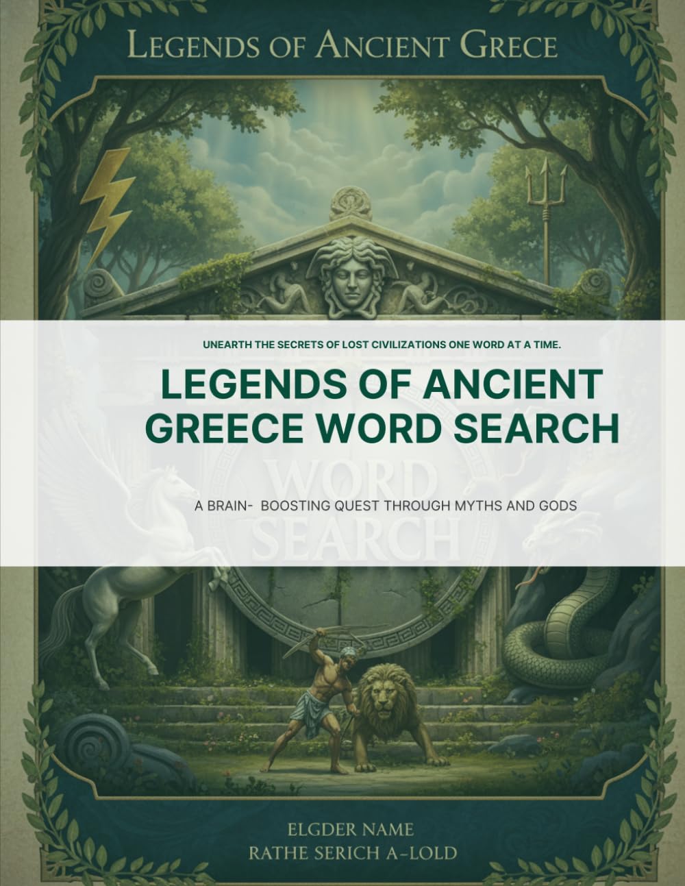 Legends of Ancient Greece Word Search: A Brain-Boosting Quest Through Myths and Gods
