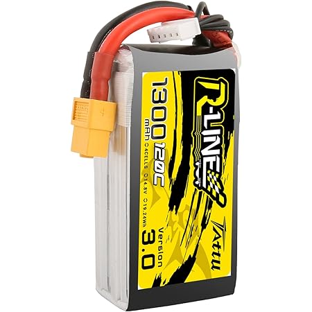 Tattu RLine 1300mAh 14.8V 120C 4S LiPo Battery Pack with XT60 Plug for RC  Boat Truck Heli Airplane UAV Drones FPV : Toys \u0026 Games