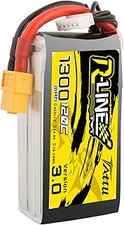 Tattu R-Line Version 3.0 1300mAh 14.8V 120C 4S1P Lipo Battery Pack with XT60 Plug