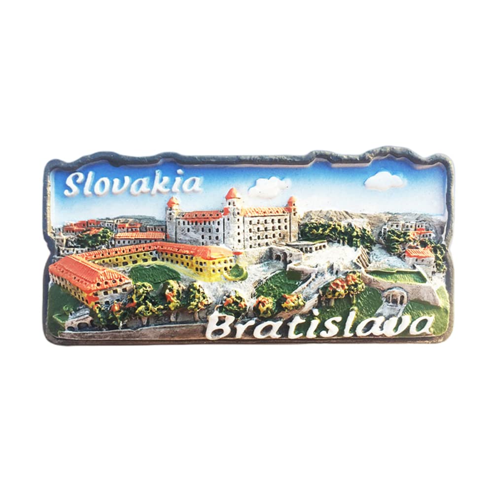 Magnete Frigorifero 3D Bratislava Slovacchia - Souvenir Da Viaggio In Resina, Decorazione Cucina E Casa, Regalo Ricordo, 6x6,5 Cm