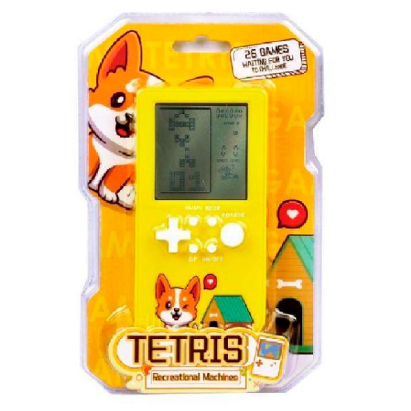 ACAN Tradineur – Consola De Juegos Portátil De Ladrillos Clásicos, 26 Juegos Retro Incorporados, Funciona Con Pilas, Tamaño 14 X 7 X 2 Cm (Color Aleatorio)