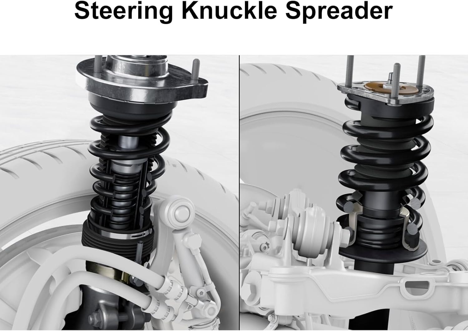 Universal Suspension Strut Split Hub Steering Knuckle Spreader, Suspension Strut Spreader Tool, Arm Ball Joint Spliter, 10mm Hand Tools, Suitable for Most Vehicles (Without Spanner)