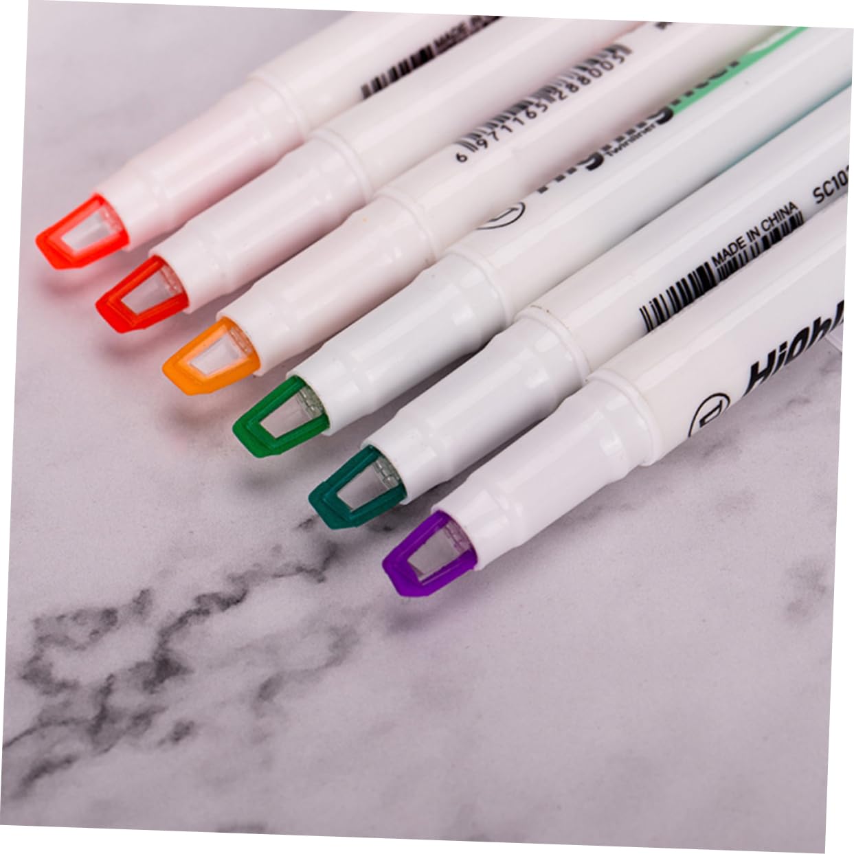 SHINEOFI Rotuladores De Doble Punta Fluorescentes Para Estudiantes De Marcadores Artísticos Portátiles Para Oficina y Notas Para Subrayar y Marcar Libros