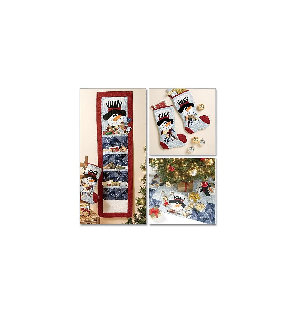 Chemin de table et dessous de sapin McCall's M6454 pour décorer votre salon à Noël