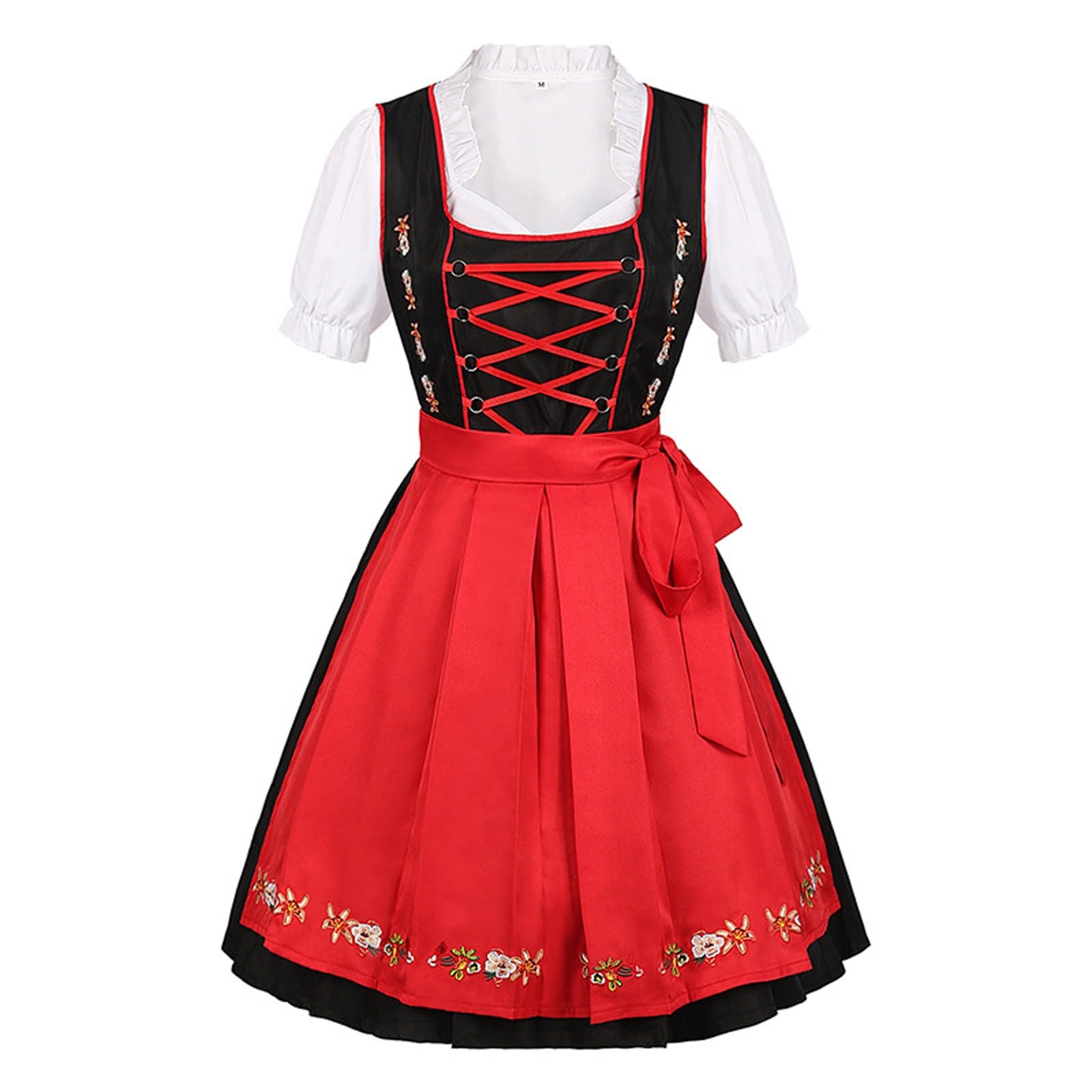 Women Dirndl Dress Oktoberfest Costume 3 Pieces Traditional Costume for Oktoberfest Dirndl for German Beer Festival Outfits Bavarian Costumes for Bavarian Beer Carnival Party