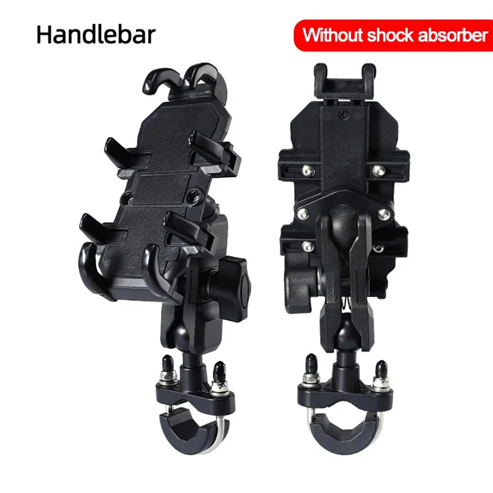 Supporto Cellulare Moto Supporto Telefono Bici Moto Attacco Manubrio Forcella Ammortizzato Clip GPS Cellulare Antiurto 4.7-7.1 Pollici(Handlebar)