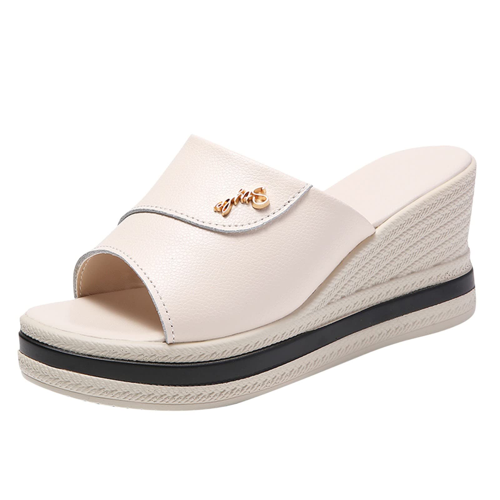 Mules Slippers For Women Womens Wedge Sandals Ladies Beach Holiday Thong  Sandals Low Heel Diamante Flip Flops Toe Post Sliders Summer Beach Pool  Shoes