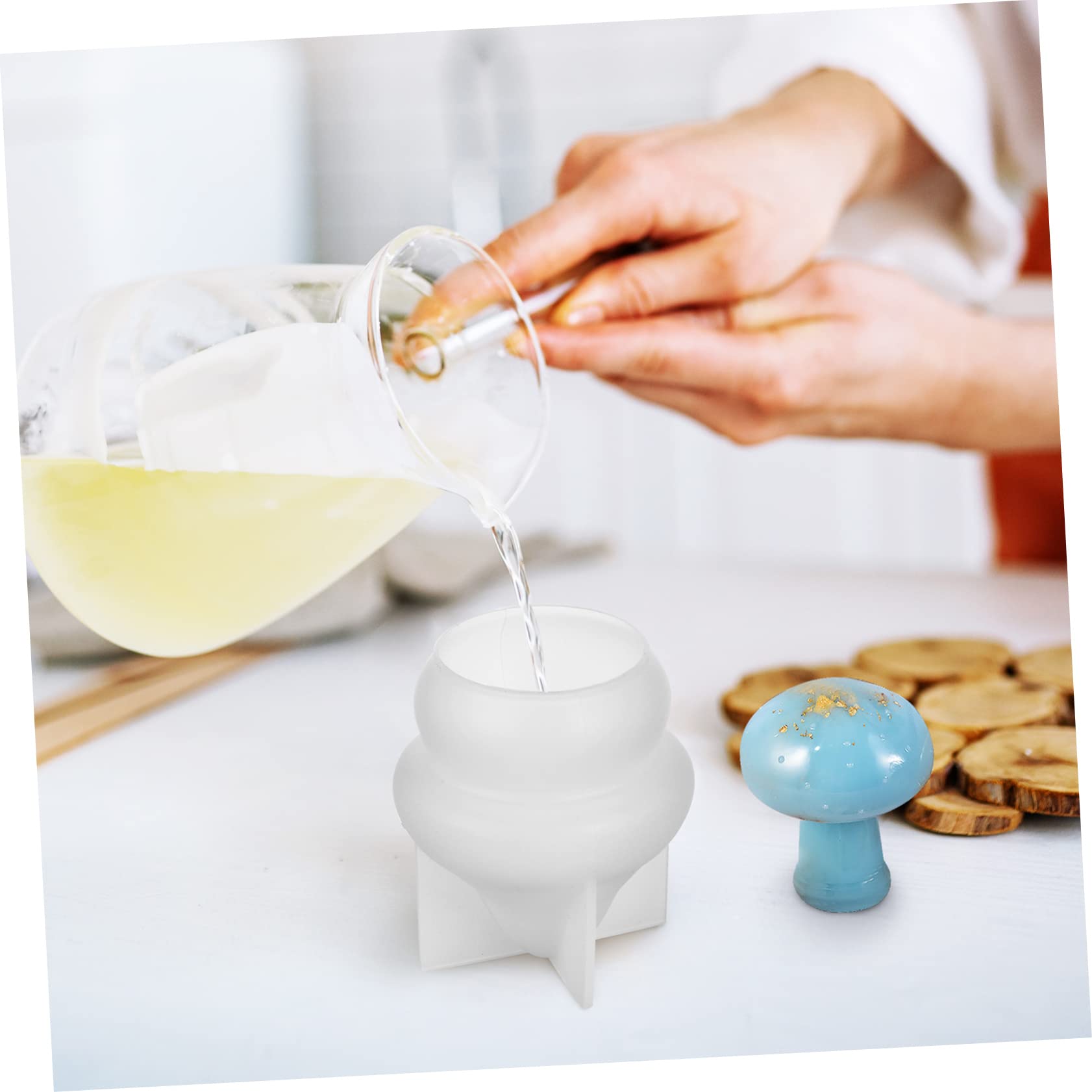 STOBOK 10pezzi Stampi Per Funghi in Silicone Per Resina Epossidica Fai Da Te Stampi Per Artigianato Creativo Per Decorazioni Da Tavolo Uniche