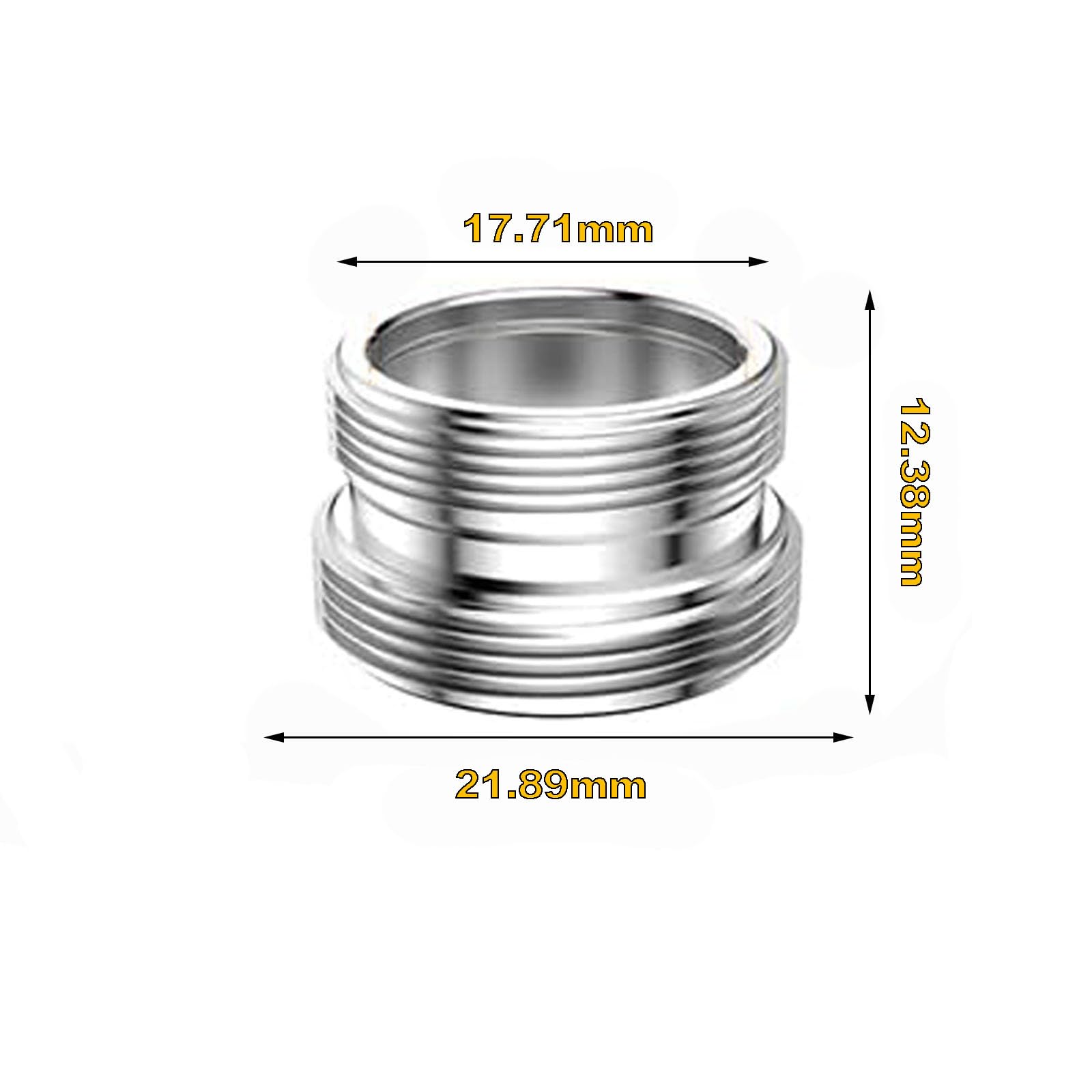 2 Stück Wasserhahn Adapter M18 Auf M22 - Messing Gewindeadapter Für Küche & Dusche