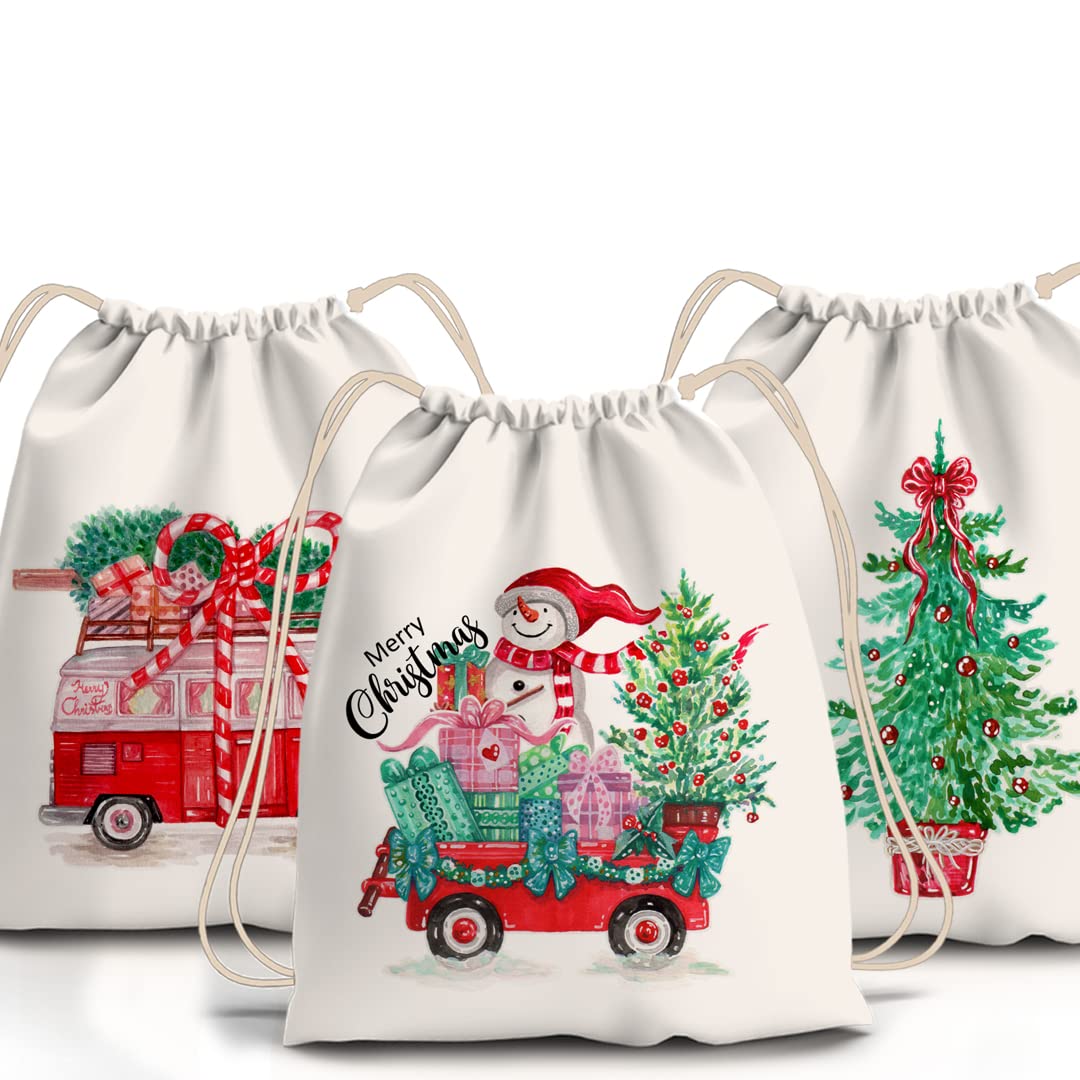 Custom Touch Christmas Party stocking bags for gifts 3 pcs Snowman santa claus theme drawstring bags for kids, Christmas tree decoration items, (AMC-007) (B0BPHBRH9T) Amazon Price History, Amazon Price Tracker