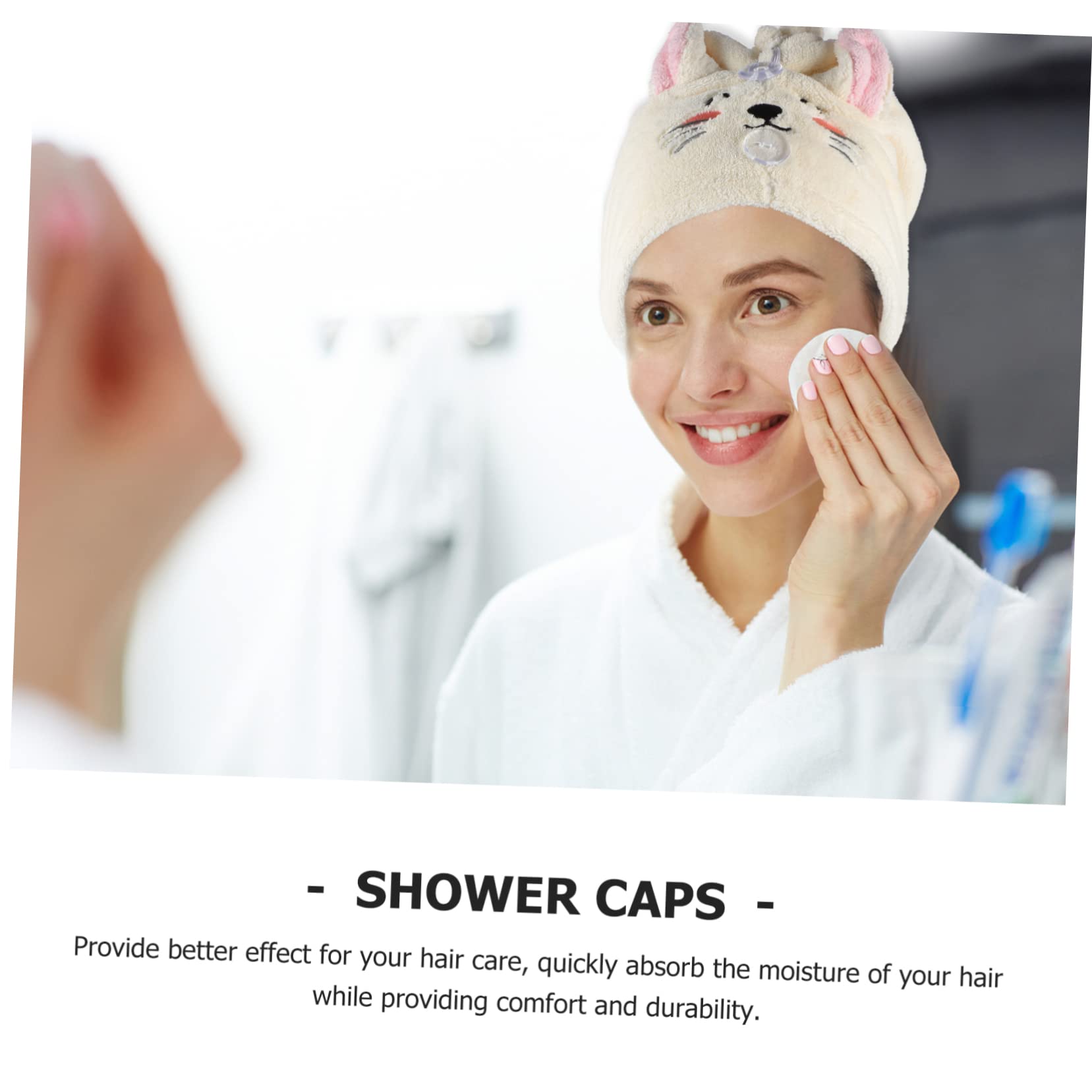 Hemobllo 3 pezzi Asciugamani per Microfibra Turbante Asciugatura Rapida Frizz Colori Carini e Design Cartone per e Ragazze per Sport