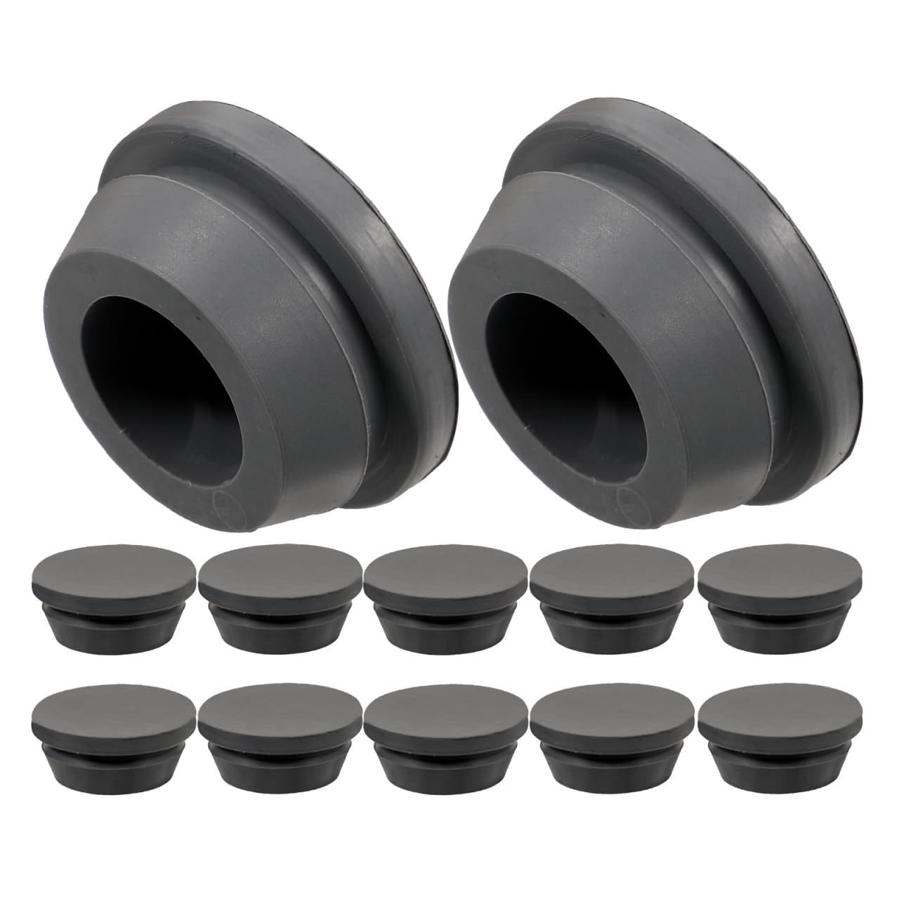 WOONEKY 12pcs Air Conditioner Drain Plugs Rubber Tubing Caps for Outdoor Unit, Reliable and Sturdy, 20mm Diameter, Suitable for Home and Office Use