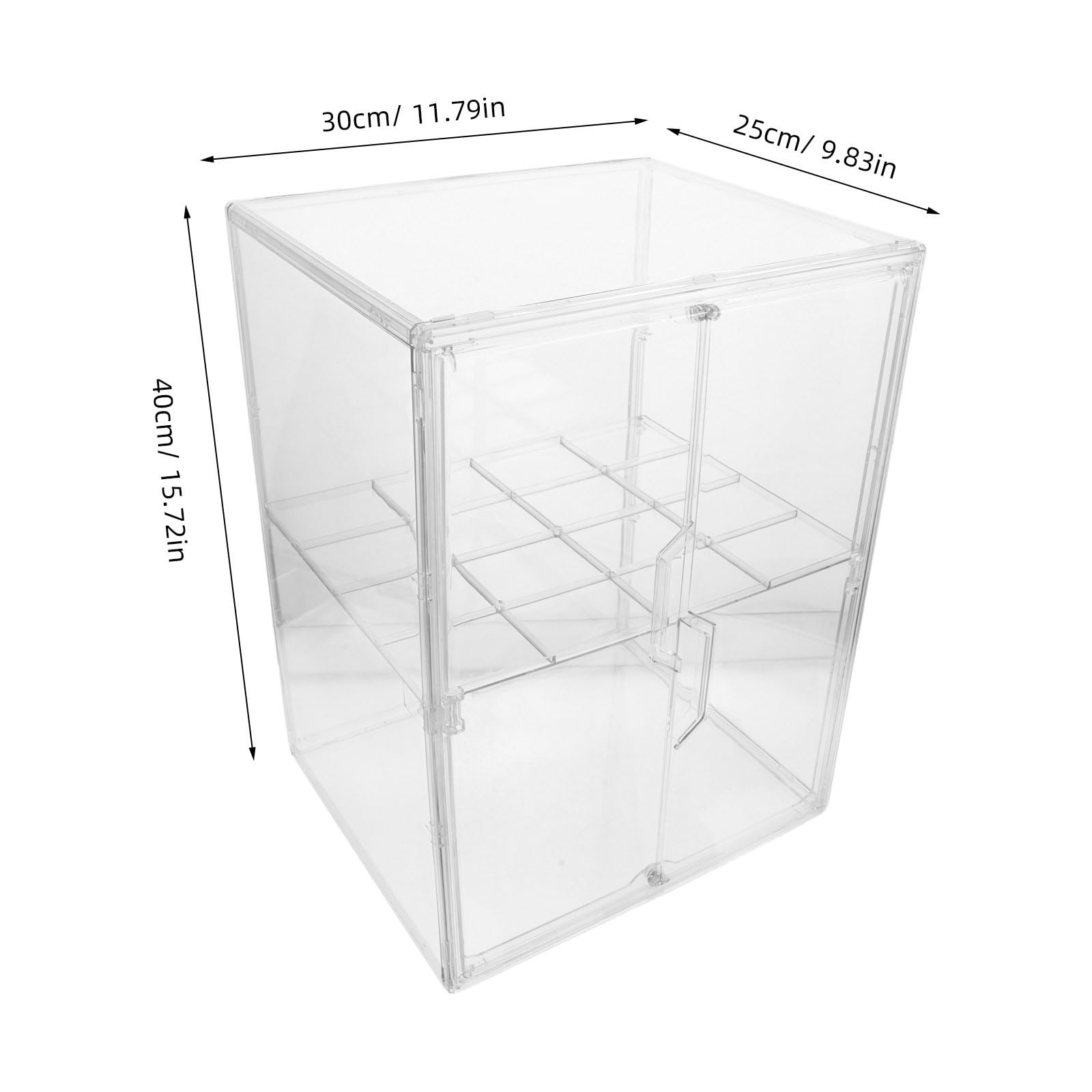 PRETYZOOM Babyflaschen Aufbewahrungsregal aus Acryl mit 2 Ebenen und Doppelten Türen Modernes Design Verhindert Wasseransammlungen für Badezimmer und Babyzimmer