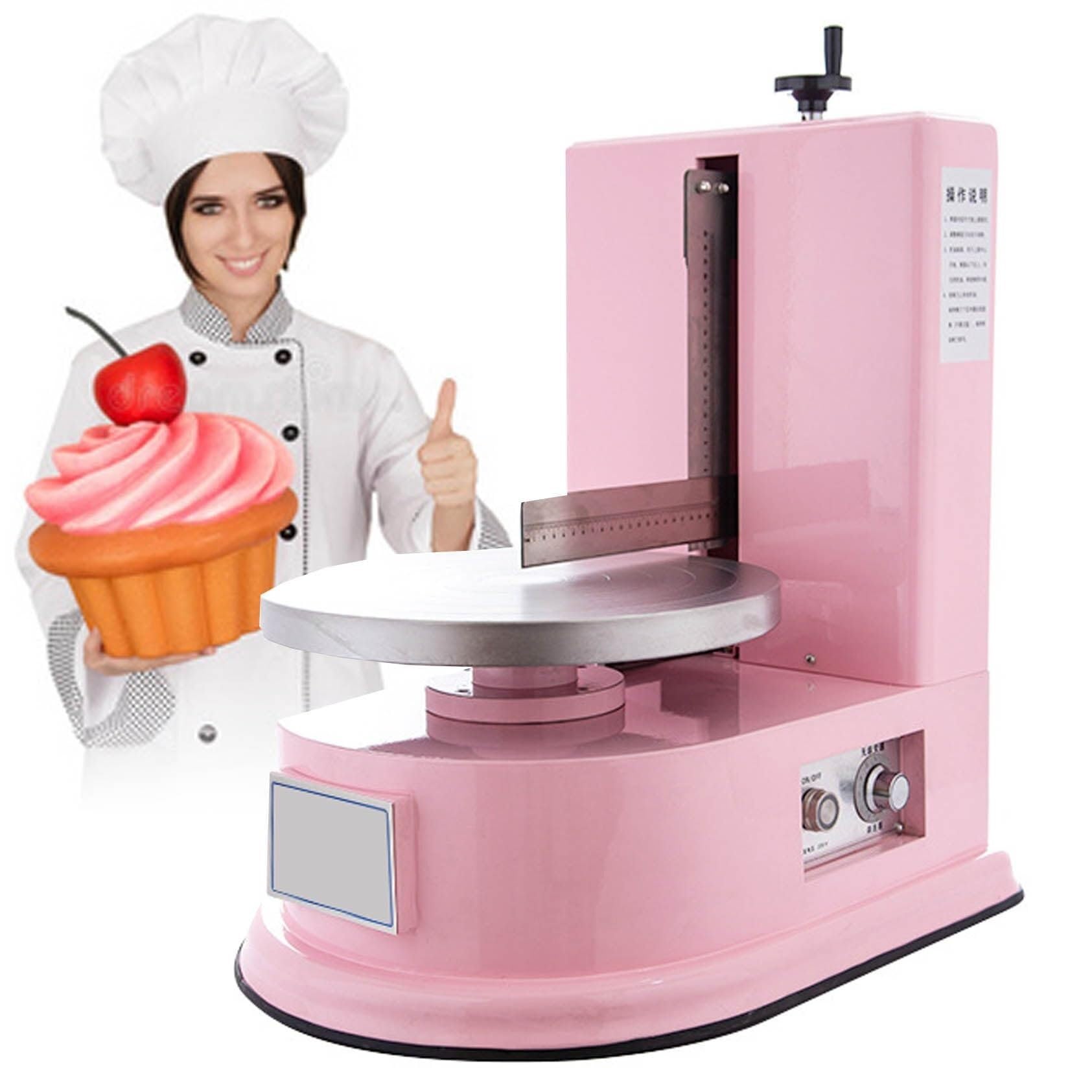 Raspador de pasteles automático ajustable, herramienta for alisar y decorar utensilios for hornear, máquina for decorar con capa suave de crema for pasteles de cumpleaños, máquina for esparcir y alisa