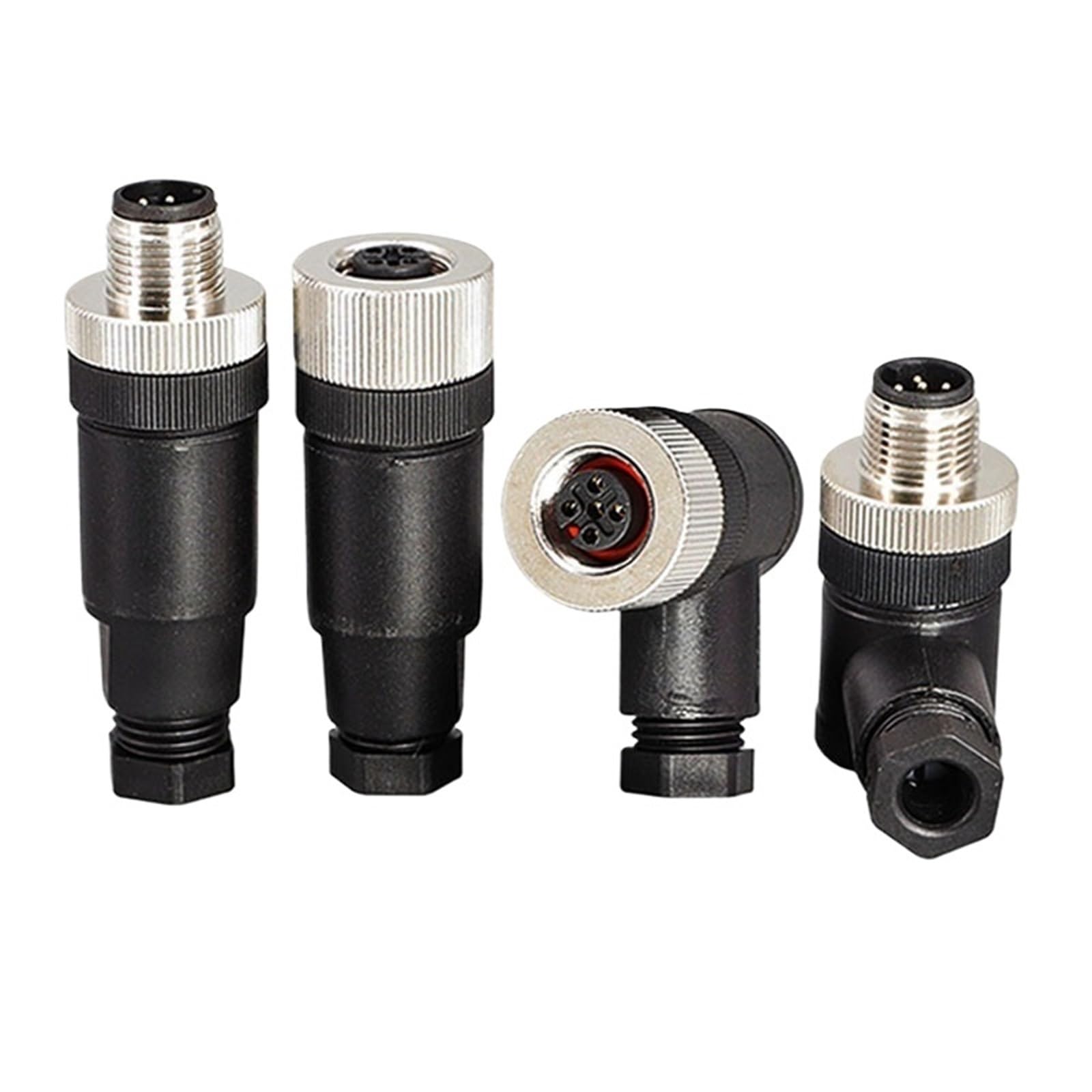 Wasserdichter M12-Buchsenstecker, 4-polig, 5-polig, 8-polig, männlich, weiblich, Sensor, gerader Winkel, 4 5, 6, 7, 8, 9, 10, 12, 14 Kern, 6P(Ivory)