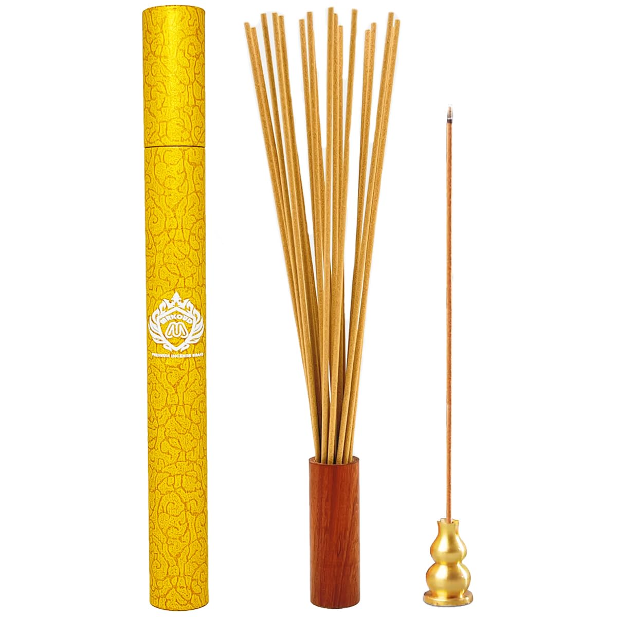 Premium Sandalwood Incense Sticks, Pure Sandalwood Scent, 100% Natural Ingredients, Long-Lasting Aroma for Relaxation, Meditation and Home Fragrance - 2mm x 21cm, 40 Sticks