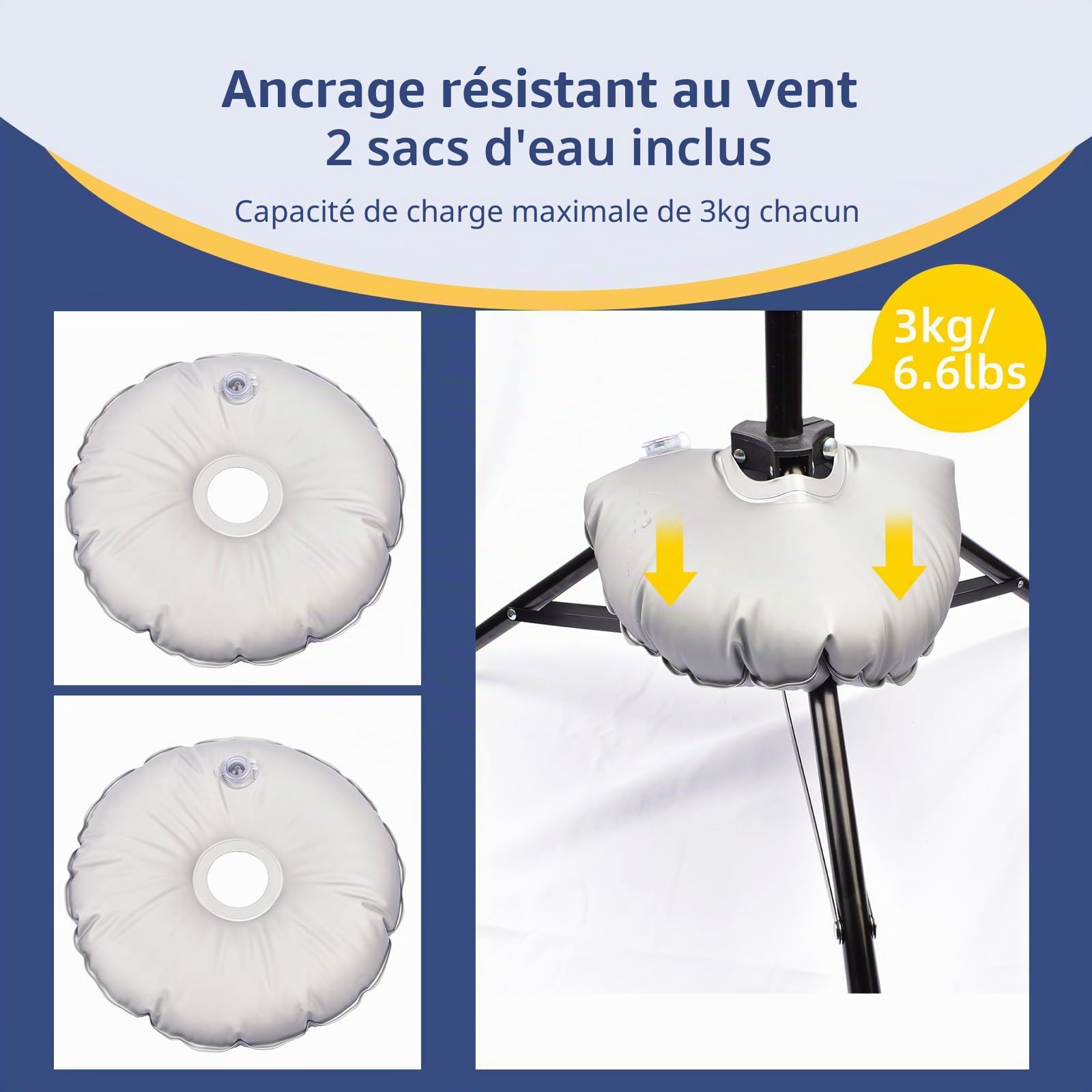 Support Toile de Fond Professionnel 2,6x3m - Kit Complet Studio Photo Portable avec 12 Pinces, 2 Sacs à Eau et Sac de Transport - Robustes Réglable pour Événements, Mariage, Live, Portrait