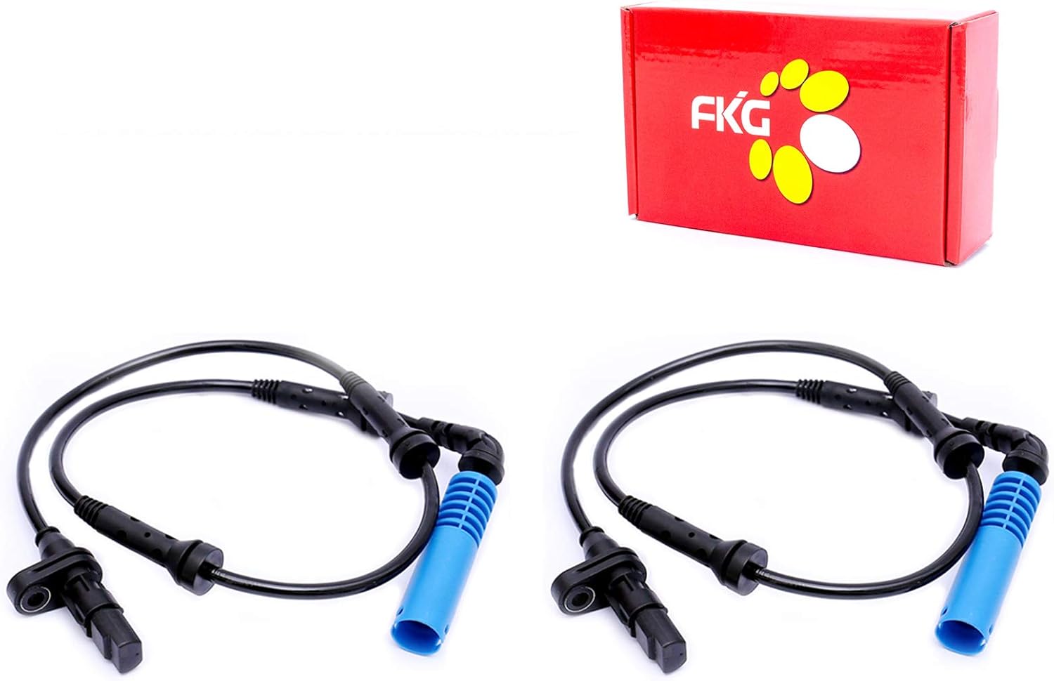 FKG ABS Wheel Speed Sensor Front Left and Right ALS434 for 2001-2005 BMW 325xi 2.5L, 2001-2005 BMW 330xi 3.0L, Set of 2