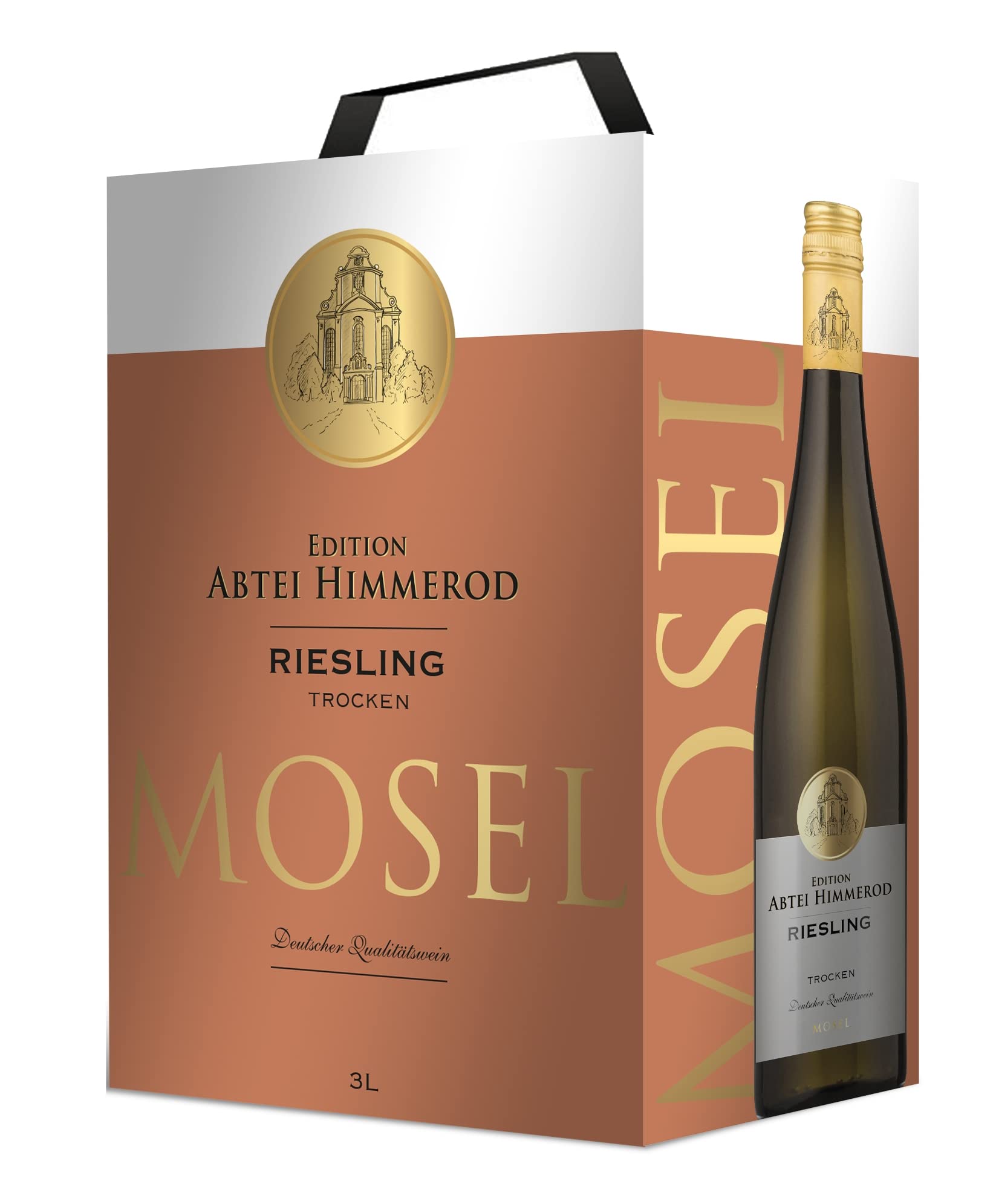 ABTEI HIMMEROD - Riesling Trocken - Weisswein Bag-In-Box - Herkunft : Mosel, Deutschland (1 x 3 l)